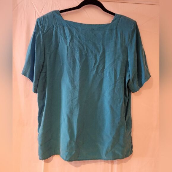 Spencer Jeremy vintage 100% silk blue blouse M - Picture 5 of 5